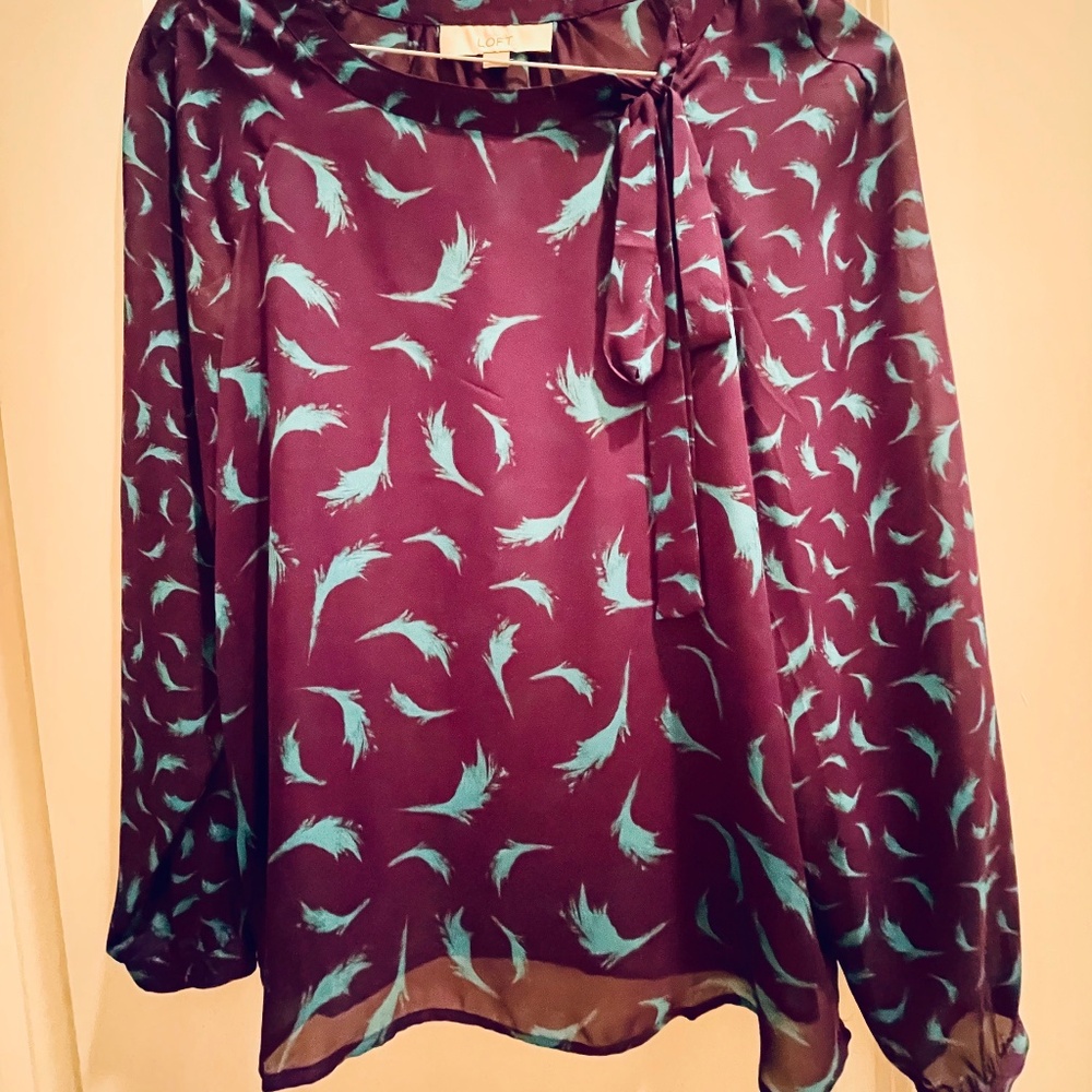AT Loft purple blouse
